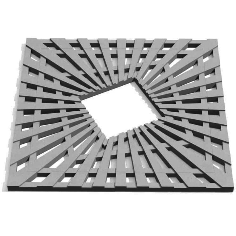 Приствольная решетка для дерева ZKING ATMOSPHERE 1.2х1.2м Серая