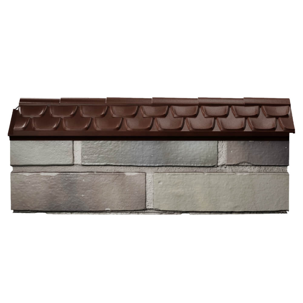 Парапет Zking Эльбрус Коричневый с посадкой на 0.5 кирпича (130мм)