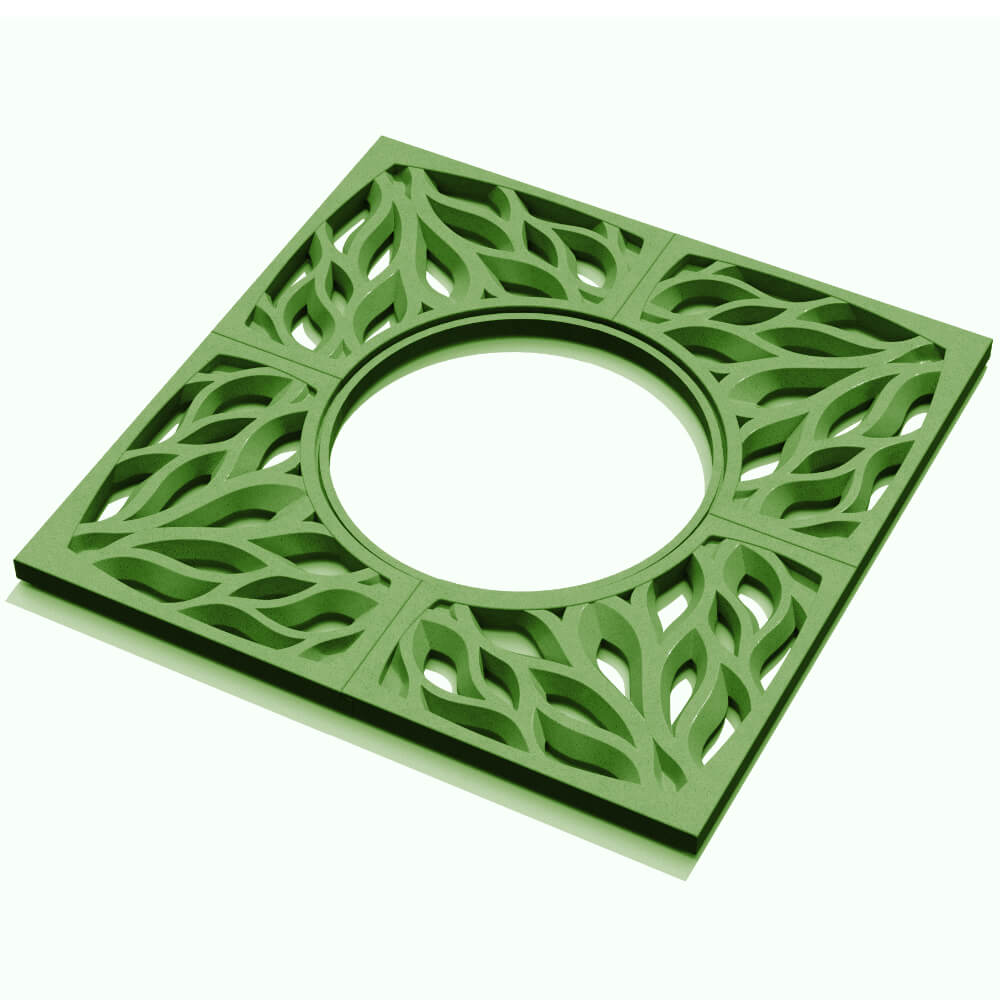 Приствольная решетка для дерева ZKING CRUST 1.2х1.2м Зеленая