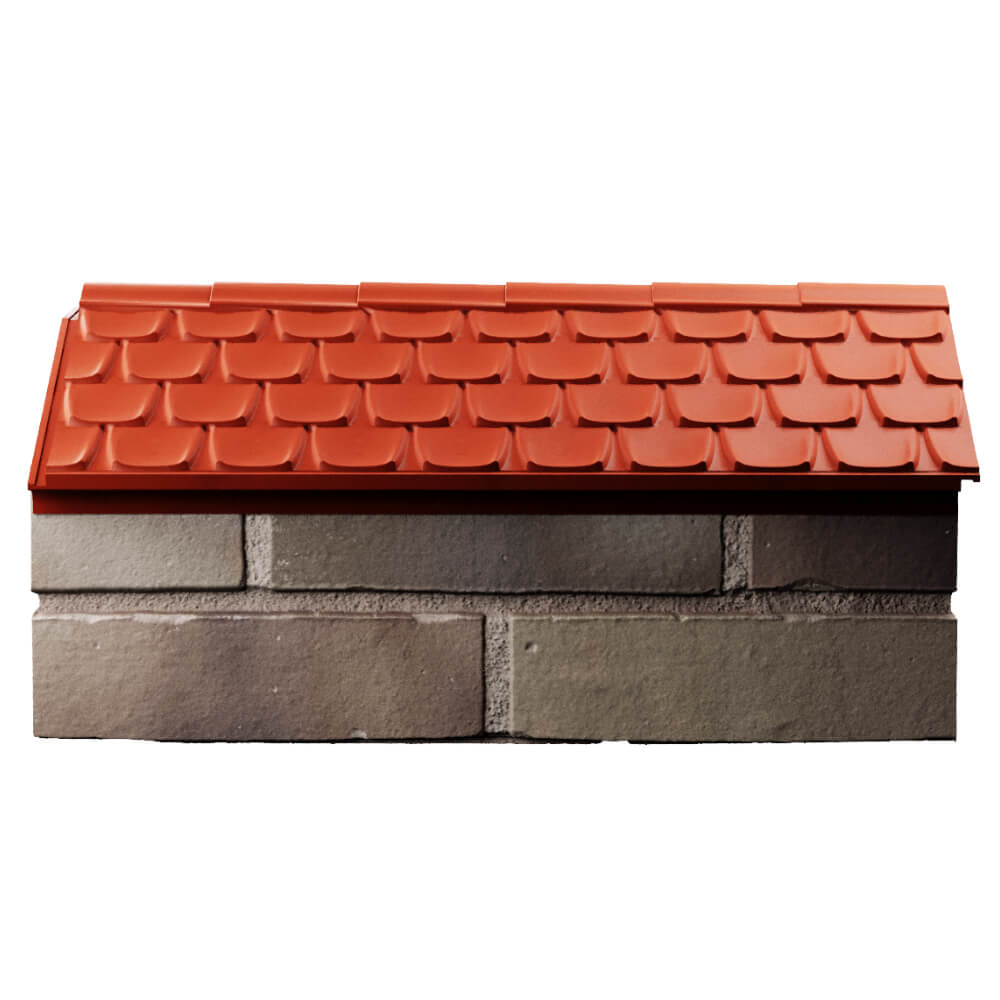 Парапет Zking Эльбрус Красный с посадкой на 1 кирпич (255мм)